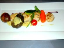 Noix de St jaques rôties sauce vanille/orange