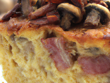 Cake aux champignons et bacon