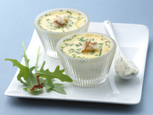 Les petits flans de crabe et leur mesclun