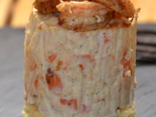 Terrine individuelle de poisson et ses crevettes à la vanille