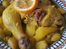 Tajine de poulet aux citrons confits