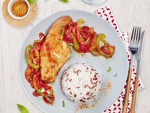 Lapin façon Basquaise, tomates et poivrons