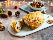 Rôti de dinde en croûte aux champignons et aux marrons