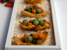 Chips de risotto aux petits légumes