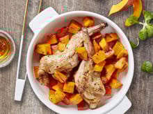 Gigolettes de lapin rôties au potimarron et aux épices