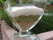 Tiramisu chèvre courgettes en verrines