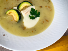 Velouté de courgettes au Beaufort