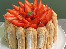 Charlotte aux fraises sans gélatine