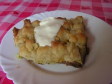 Gratin de rhubarbe avec streusel