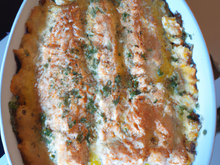 Gratin aux deux saumons maison