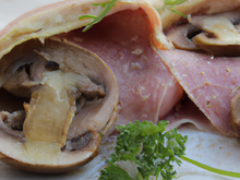Papillote de jambon aux champignons