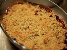 Crumble rhubarbe-fruits rouges