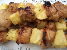 Brochettes de poulet à l'ananas maison