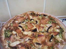 Tarte à la provençale ,courgettes,champignons,poulet,