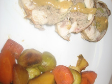 Rôti de lapin farçi