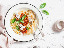 Spaghetti à la bolognaise végétarienne au Cookeo