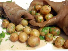 Tête de cochon (museau, oreilles, joues) à la bière trappiste de Rochefort