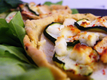 Tartelette aux pommes, courgettes et féta