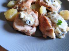 Poulet aux poires et gorgonzola