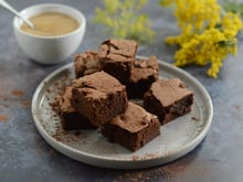 Fondant au chocolat et à la compote de pommes