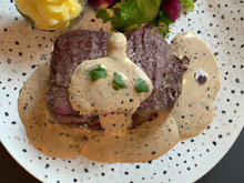 Steak moutarde-échalote