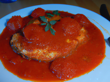 Filet de lieu au coco et sa compote de tomate au paprika