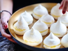 Mini-meringues, curd mangue-citron