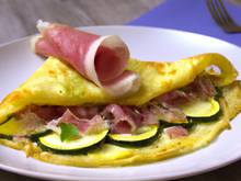 Crêpe farçi au jambon blanc et courgette