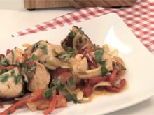 Sauté de dinde à la basquaise