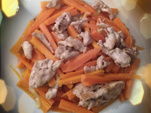 Porc sauté aux carottes (ou autres légumes)