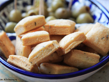 Petits sablés au parmesan et au thym