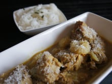 Filet mignon au curry et lait de coco