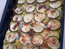 Courgettes et pommes de terres en gratin