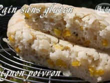 Pain aux oignons et poivrons sans Gluten