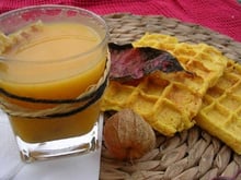 Potimarron en gaufre croustillante et son velouté douceur