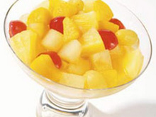 La salade de fruits en gelée d'infusion