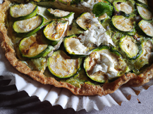 Tarte courgettes et chèvre frais