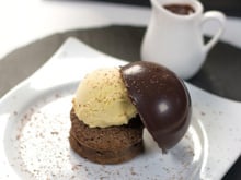 Fondant au chocolat façon profiterole