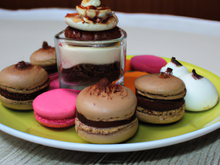Mousse au mascarpone au chocolat et aux macarons