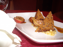 Foie gras sur son nid reinettes foncdantes