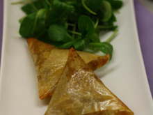 Briouates au confit d'Aubergines