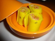 Mini crèpes au saumon