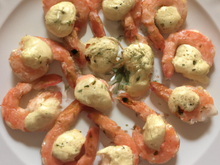 Scampi au boursin