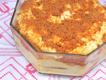 Tiramisu aux pêches d'ici et vin de Banyuls