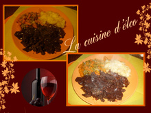 Foie de porc caramélisé à la sauce de vin rouge