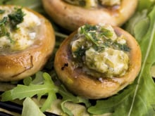 Champignons farcis au beurre d'escargot