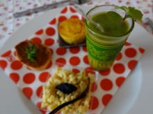 Gaspacho de courgettes et menthe aux épices