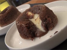 Coulant au chocolat blanc