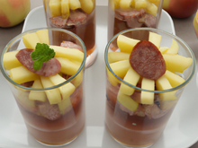 Verrines d'andouille et pommes