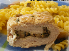 Paupiettes de dinde aux champignons et persil